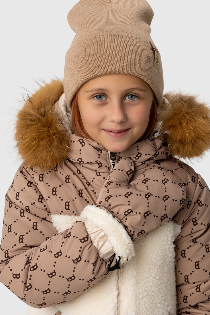 Фото Куртка зимняя для девочки Feiying J-07 98 см Бежевый (2000989629221W)