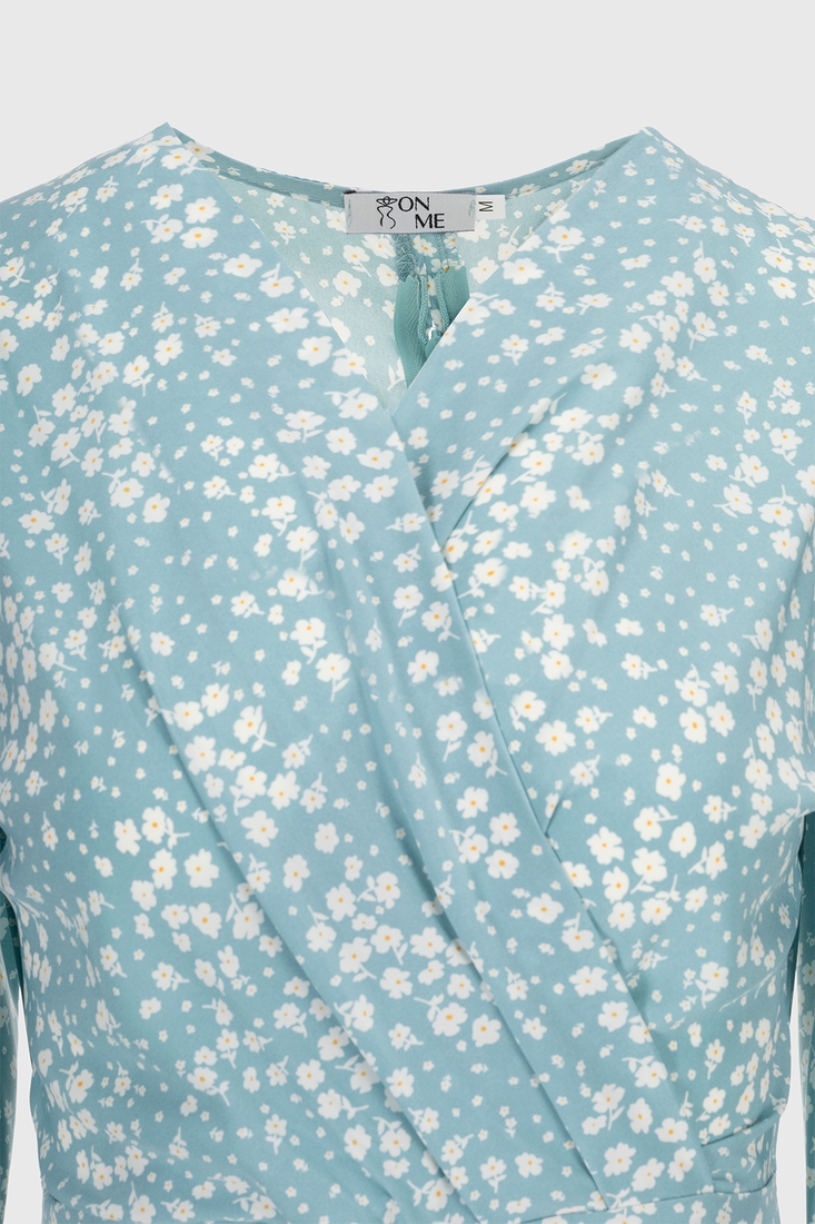 Фото Платье с узором женское 2407 S Бирюзовый (2000990450562D)
