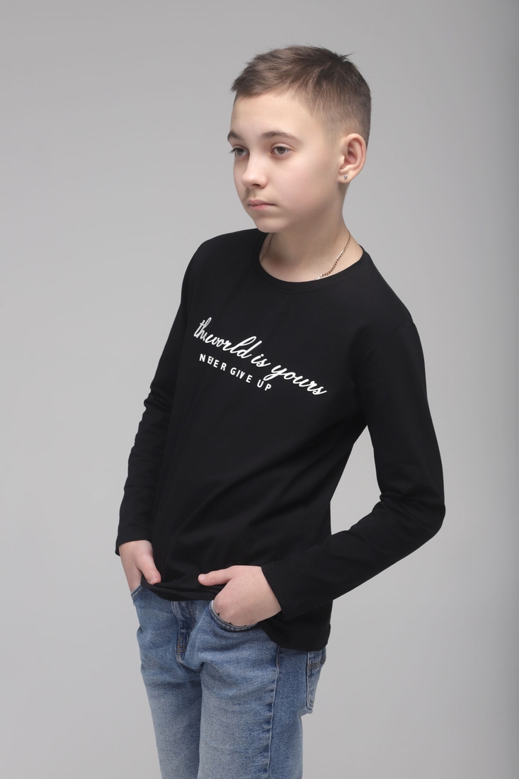 Фото Реглан для мальчика с принтом Ecrin 9004 128 см Черный (2000989465799D)