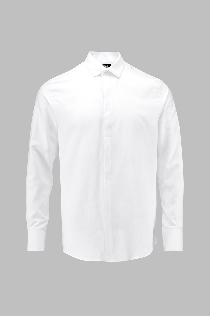 Фото Рубашка мужская классическая однотонная 36002 S Белый (2000990632869А)