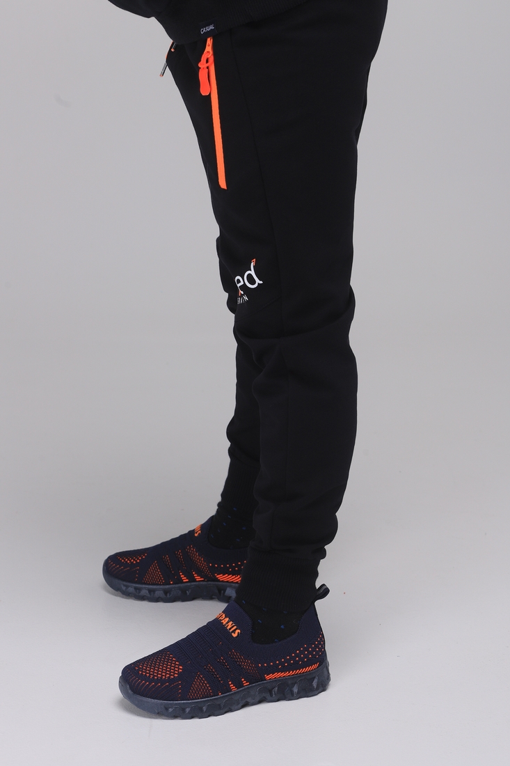 Фото Спортивні штани для хлопчика з принтом Pitiki 1001-1 110 см Темно-синій (2000989523871D)