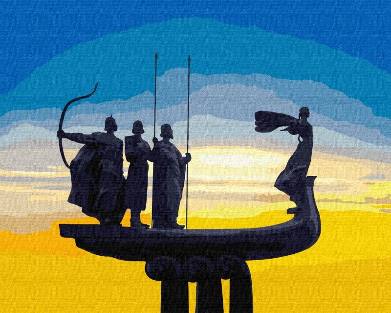 Фото Картина по номерам - Основатели Киева Идейка KHO4863 40 х 50 см Разноцветный (4823104335122)
