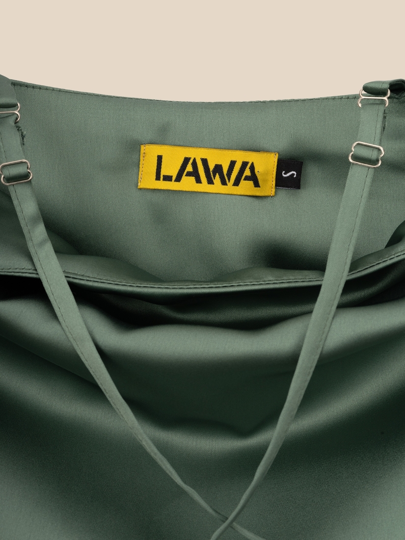 Фото Сукня однотонна жіноча LAWA WTC02367 XL Оливковий (2000990565594S)