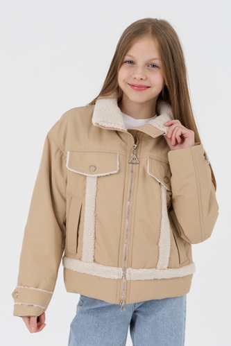 Фото Куртка для девочки BM-910 164 см Бежевый (2000990260505D)