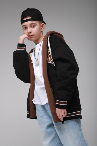 Фото Куртка для хлопчика двостороння A22020 164 см Чорний (2000989396970D)