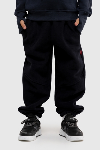 Фото Спортивні штани однотонні для хлопчика Lizi D002 140 см Темно-синій (2000989835011W)