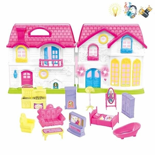 Ляльковий будиночок з меблями Happy Family 1 319 зі світловими та звуковими ефектами