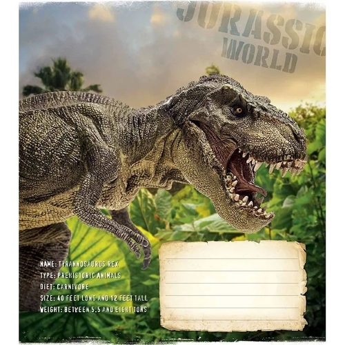 Фото Набір зошитів Школярик 024-3030L Jurassic world 24 аркушів 25 шт Лінія (2000989909316)