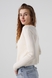 Пуловер однотонний жіночий 21133 S Молочний (2000990337504D) Фото 4 з 10