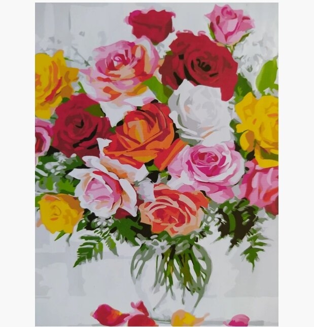 Фото Набір для творчості Babylon DIY живопис по номерам Букет троянд (2000903604440)