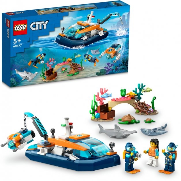 Конструктор LEGO City 60377 Исследовательская подводная лодка (5702017416373)