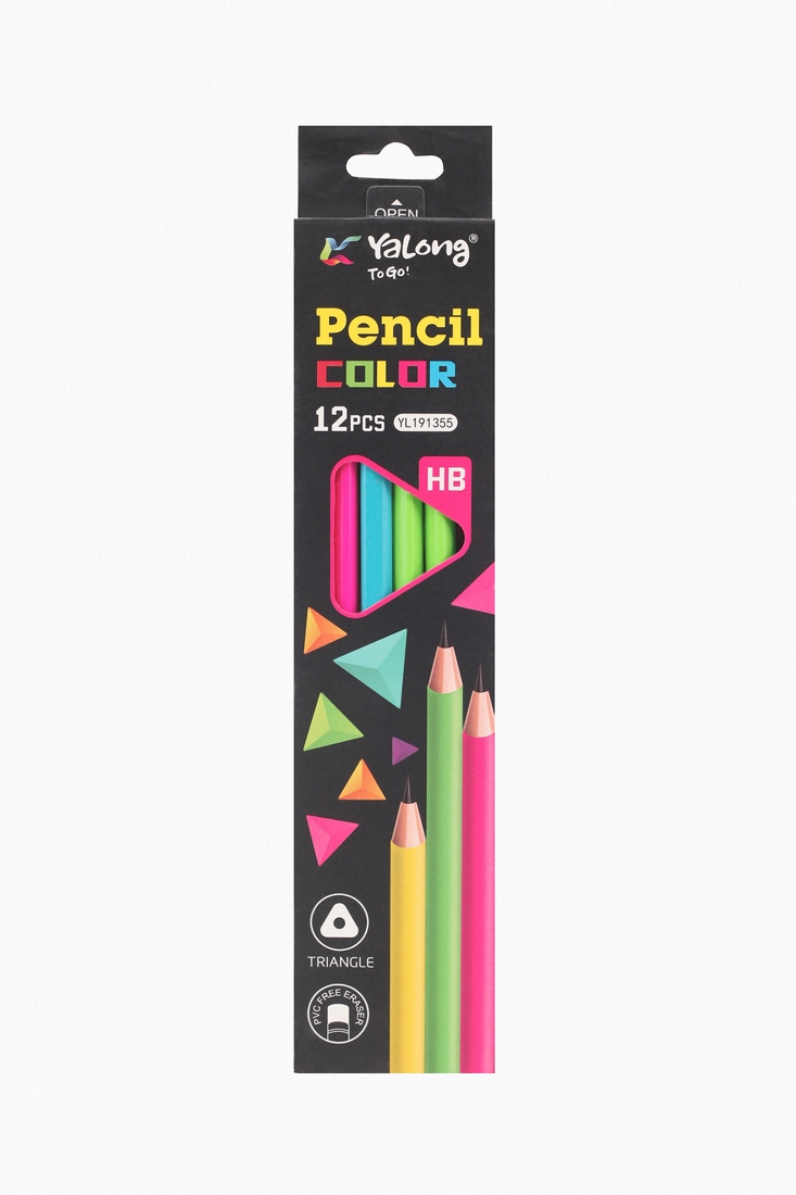 Фото Комплект олівців чорнографітних 12 шт YL191355-K (2000989491644)