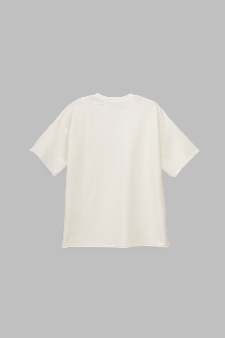 Фото Костюм футболка + шорты однотонный женский Poncik 24126 XL Молочный (2000990609328S)