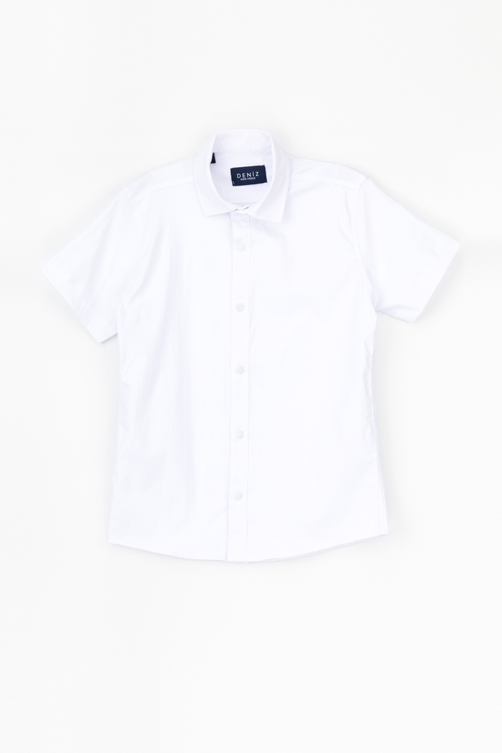 Фото Рубашка однотонная для мальчика Deniz 411 140 см Белый (2000989810186D)