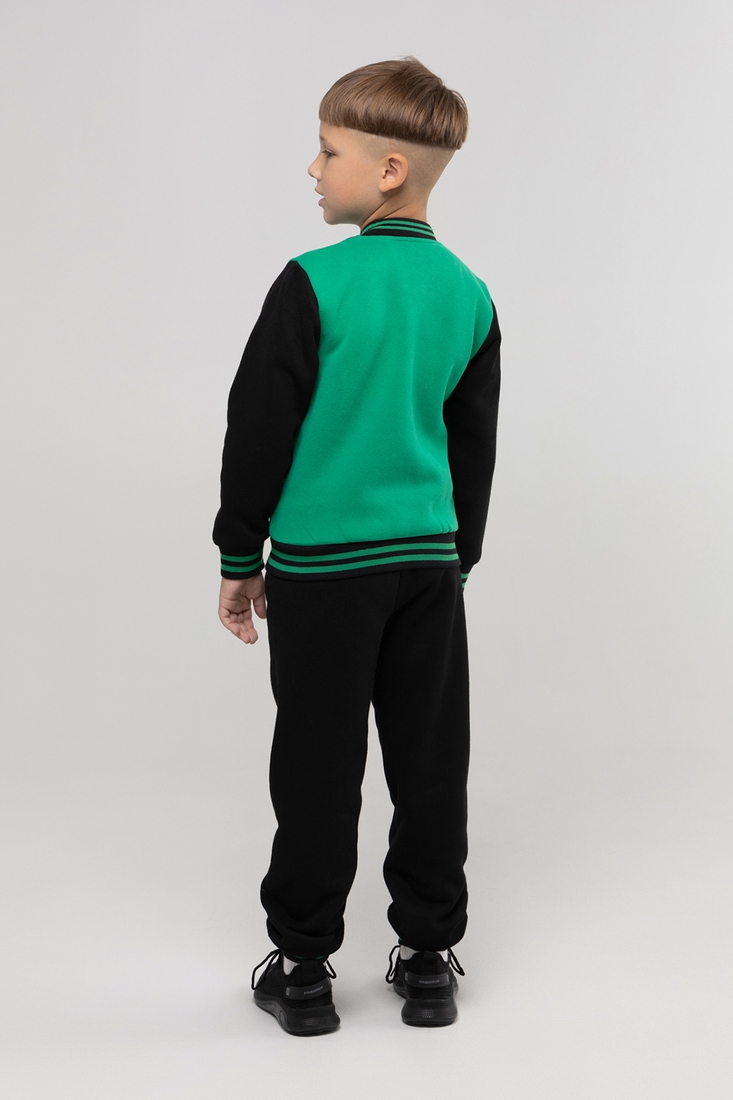 Фото Спортивний костюм для хлопчика (кофта, штани) Lizi 591 116 см Зелений (2000989981107W)