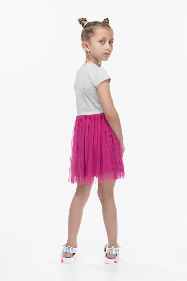 Фото Платье для девочки Breeze 16876 с принтом 128 см Фуксия (2000989679219S)