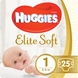 Подгузники Huggies Elite Soft 1 1СМОЛ25 9400411 2-5 кг 25 шт. (5029053578040) Фото 1 из 8