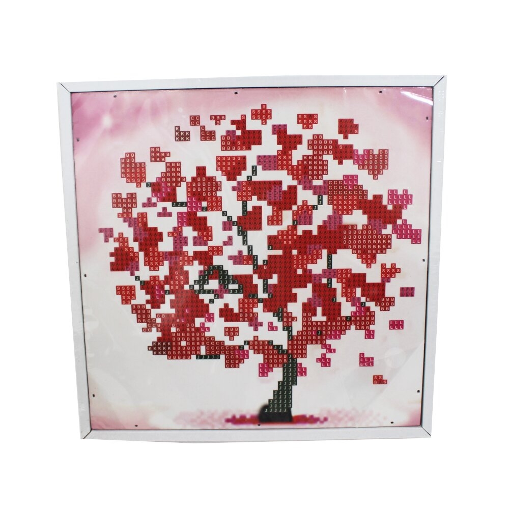 Фото Набор для творчества DIY Алмазная мозаика на подрамнике 20х20 Дерево красное (2000903595793)