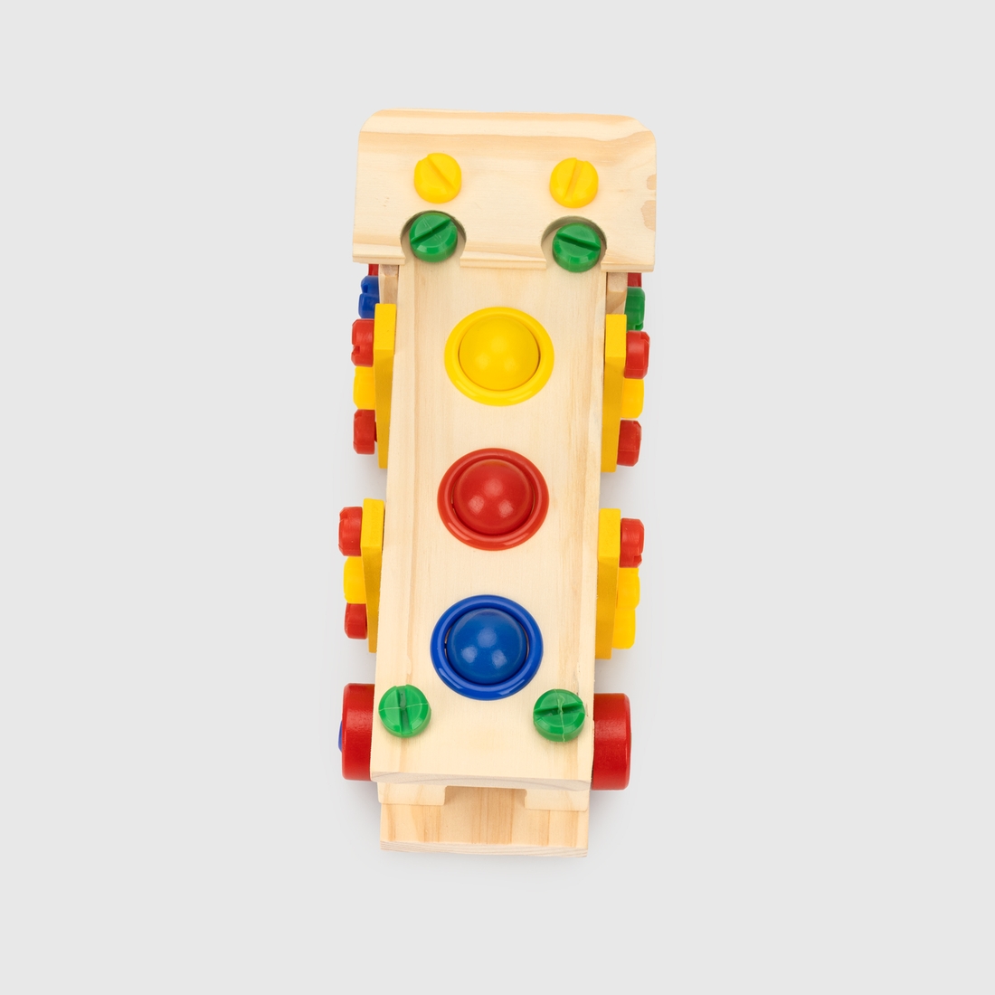 Фото Іграшка дерев'яна "Стукотлива машина" JHTOY-058 Різнокольоровий (2002014993567)