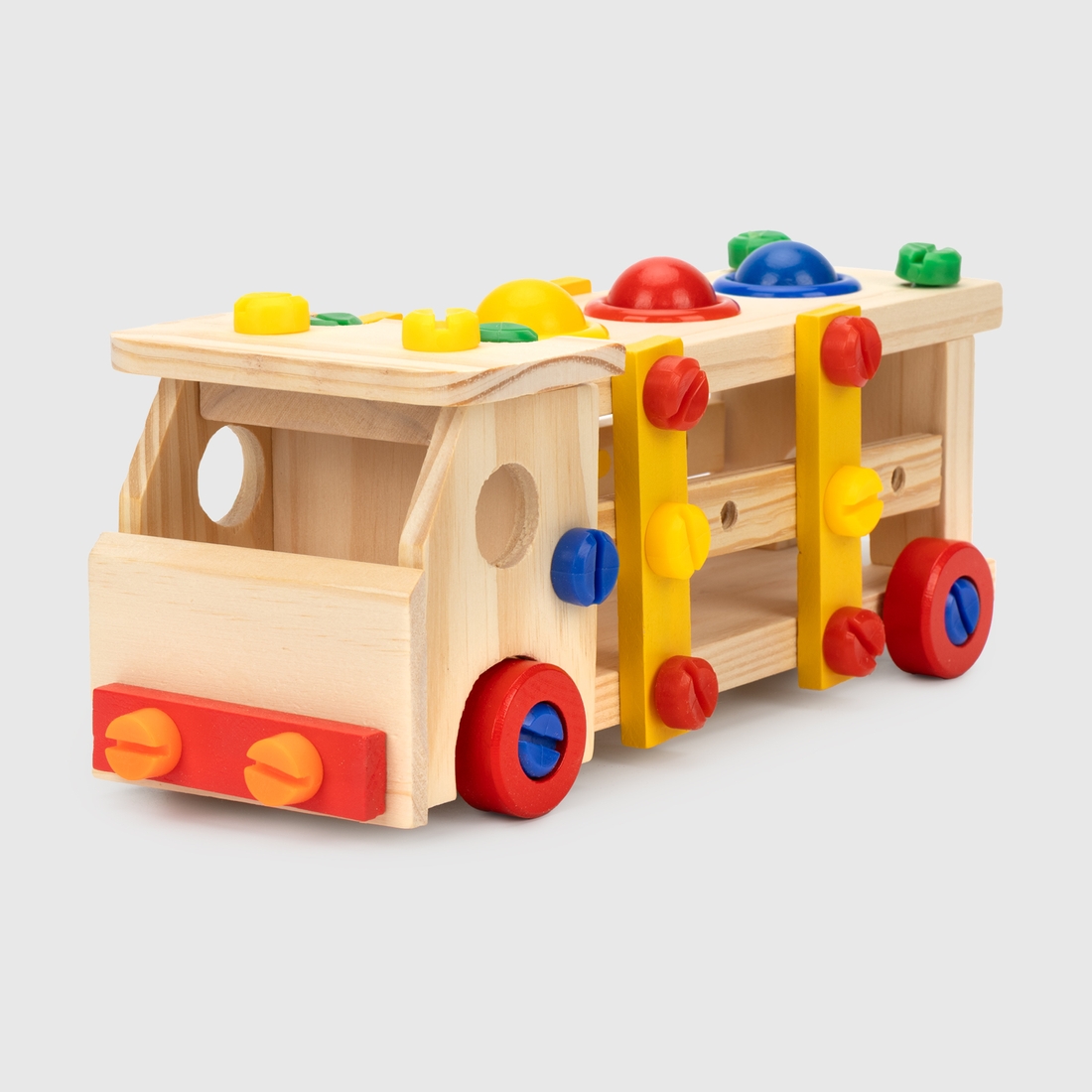 Фото Игрушка деревянная "Стучащая машина" JHTOY-058 Разноцветный (2002014993567)