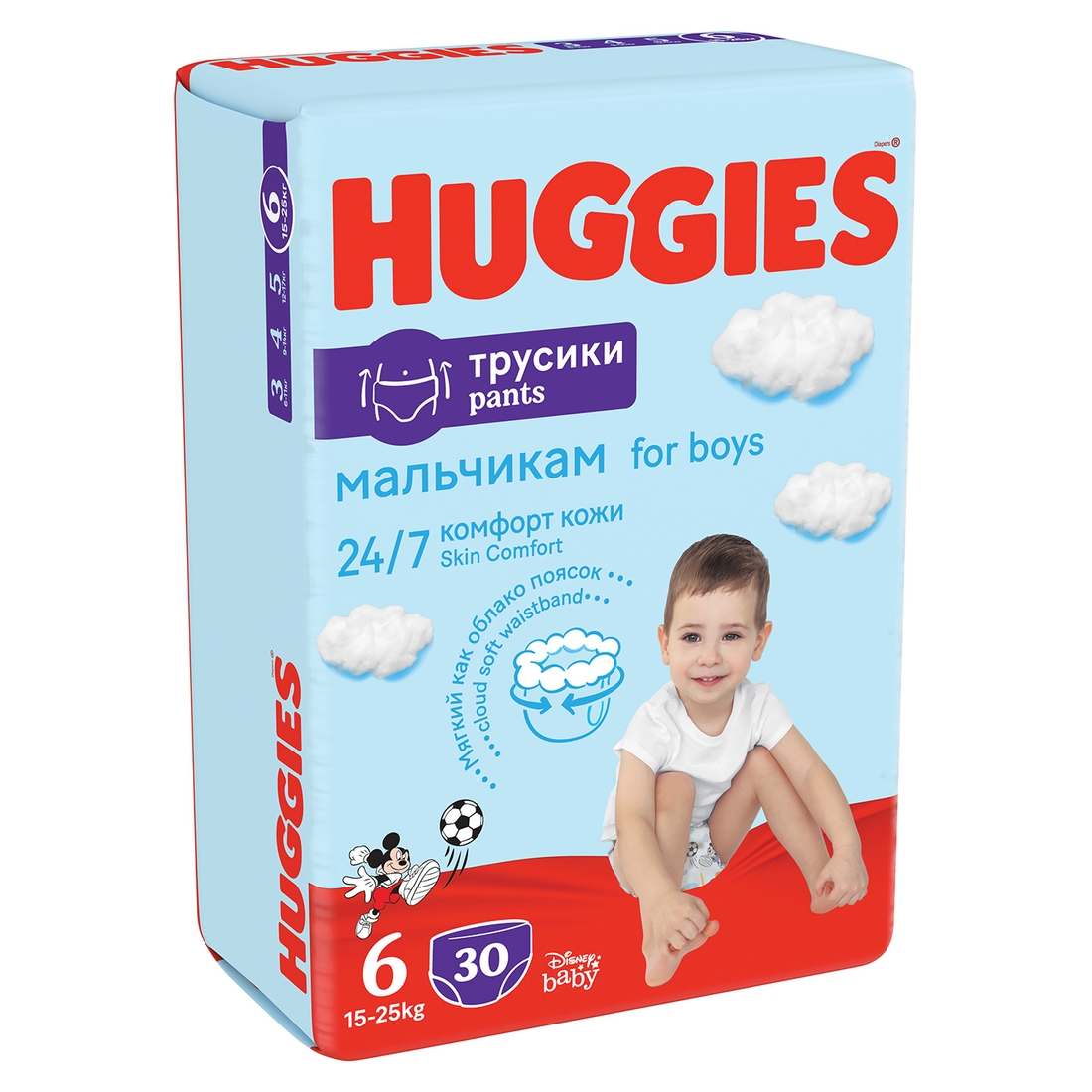 Фото Трусики-підгузки Huggies Pants 6 Jumbo 15-25 кг для хлопчиків 30 шт. (5029053564302)