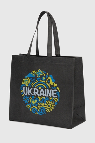 Фото Еко-сумка Україна у серці Чорний (2000990438935A)