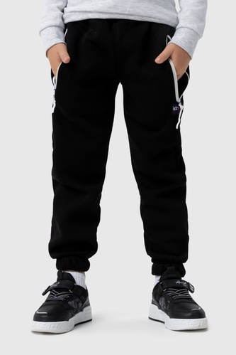 Фото Спортивні штани з принтом для хлопчика Pitiki 1925 152 см Чорний (2000990143907W)