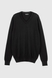 Пуловер однотонний чоловічий FIGO 6976 S Чорний (2000989965268) Фото 6 з 11
