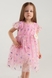 Сукня бальна з візерунком для дівчинки Wecan 24341 110 см Рожевий (2000990342959A) Фото 2 з 15