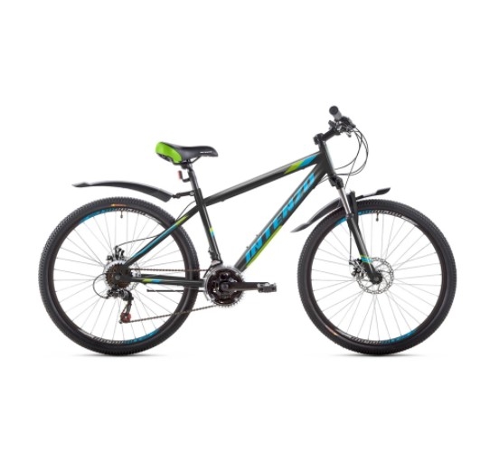 Фото Велосипед FORSAGE26 15 Чорно-зелений з синім (2000904048212)