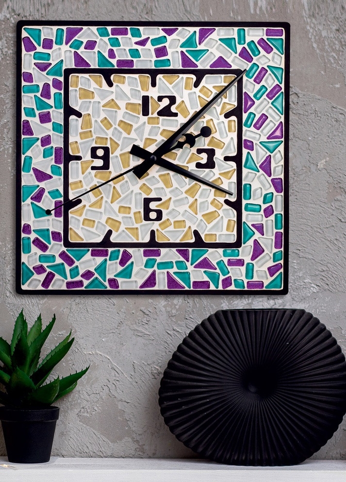 Фото Скляна мозаїка Square clock Mosaaro MA4002 (5903858961576)