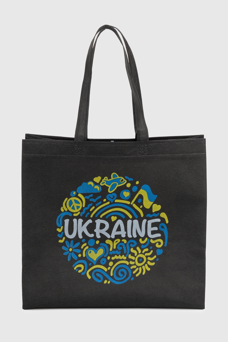 Фото Еко-сумка Україна у серці Чорний (2000990438935A)