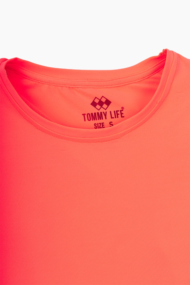 Фото Футболка фитнес однотонная Tommy life 97265 XL Розовый (2000989754725A)
