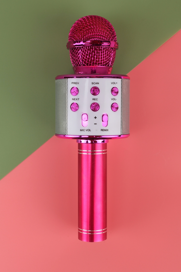 Фото Караоке микрофон со светом MingXing WS-858L Розовый (2000989375555)