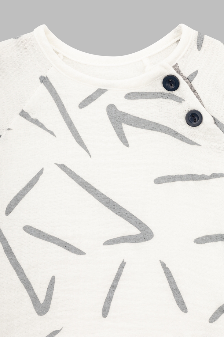 Фото Костюм (футболка+шорти) для хлопчика Beyaz Bebek 2194 74 см Сірий (2000990302823S)