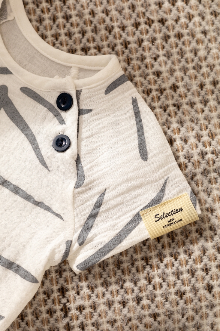 Фото Костюм (футболка+шорти) для хлопчика Beyaz Bebek 2194 74 см Сірий (2000990302823S)