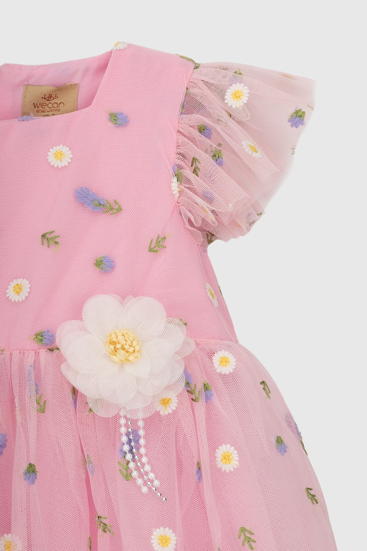 Фото Сукня бальна з візерунком для дівчинки Wecan 24341 92 см Рожевий (2000990342928A)