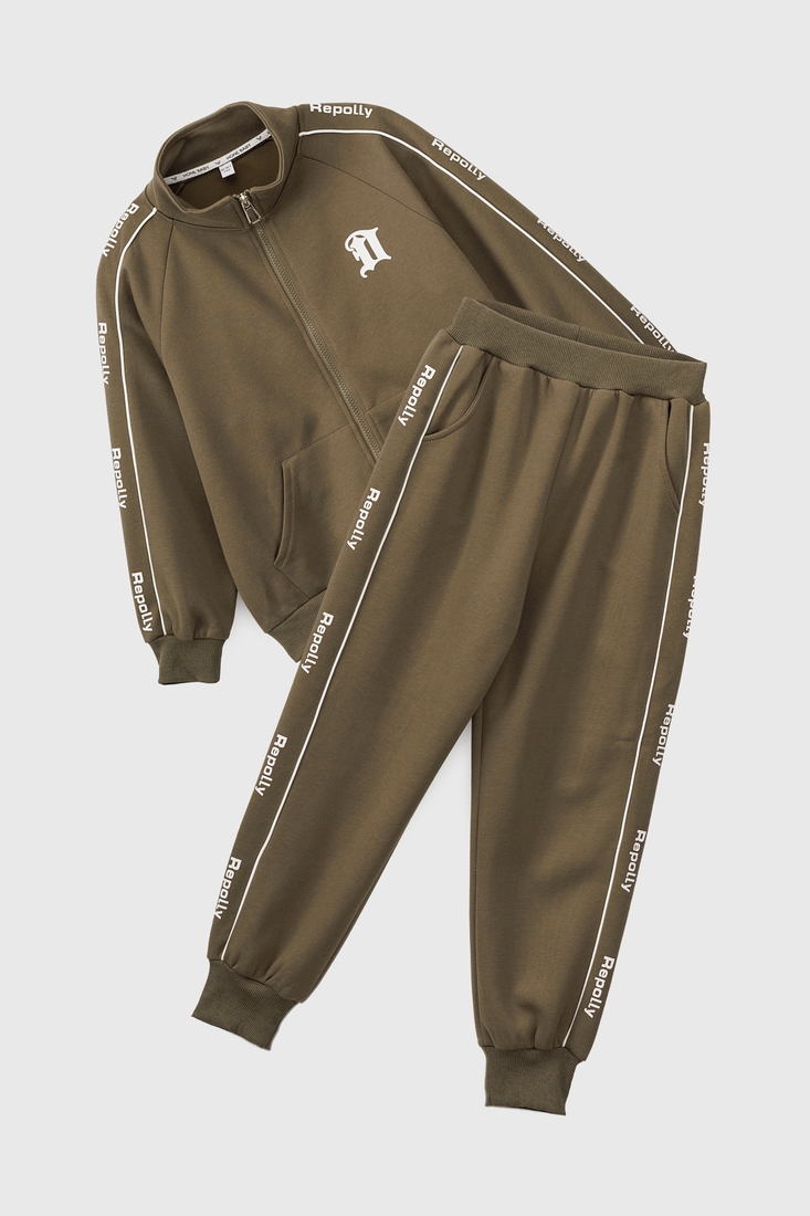 Фото Спортивний костюм кофта+штани для хлопчика 8901 116 см Хакі (2000990561350D)
