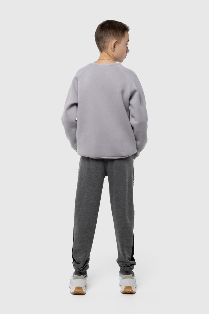 Фото Спортивні штани для хлопчика манжет з принтом Hees 3035 176 см Сірий (2000990161581W)