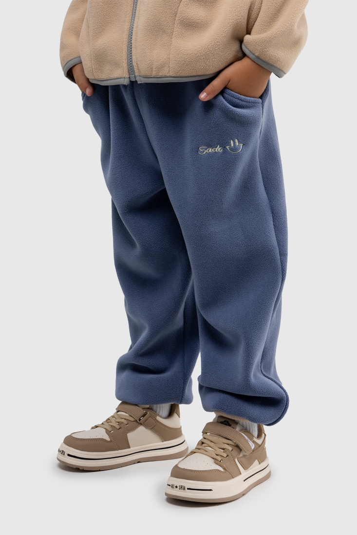 Фото Спортивні штани однотонні для хлопчика Lizi 9107 116 см Синій (2000989835097W)