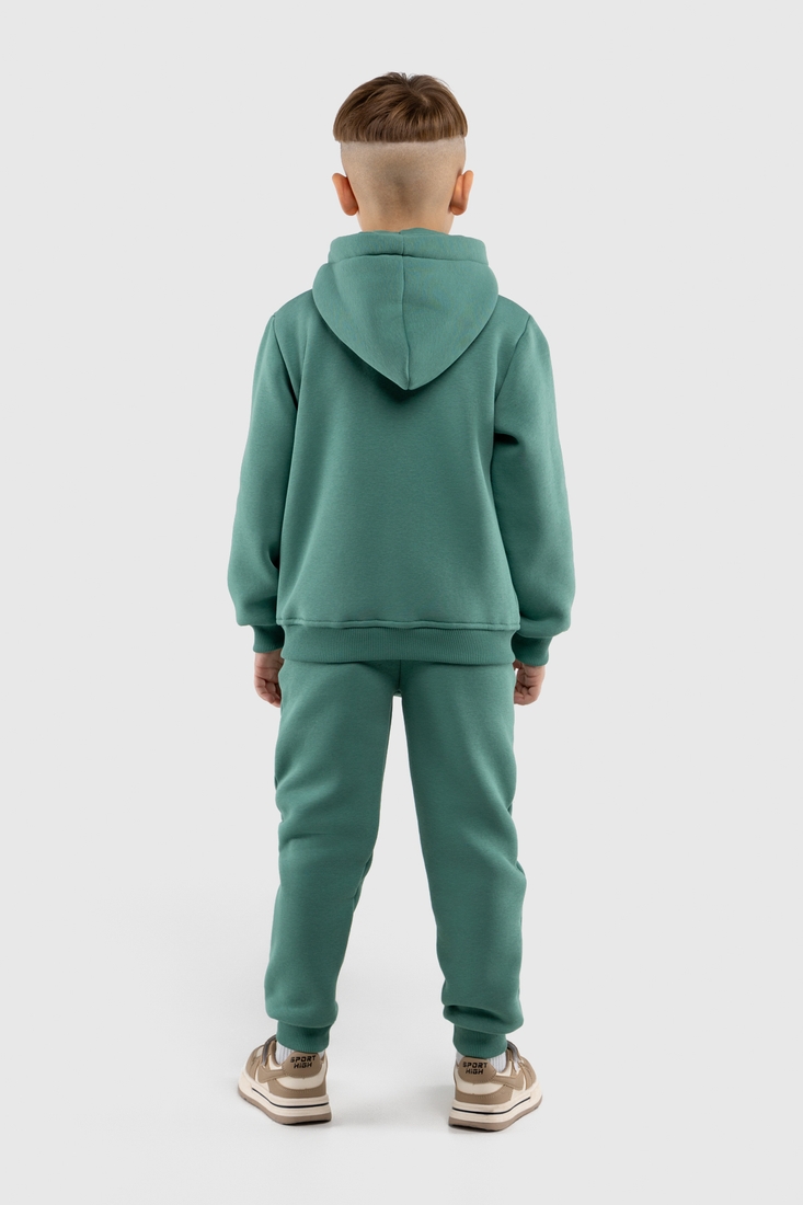 Фото Спортивный костюм для мальчика (свитшот, штаны) Ecrin 2026 134 см Зеленый (2000990223012W)