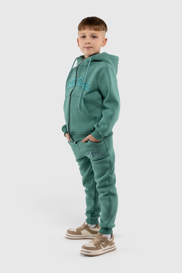 Фото Спортивный костюм для мальчика (свитшот, штаны) Ecrin 2026 116 см Зеленый (2000990222985W)