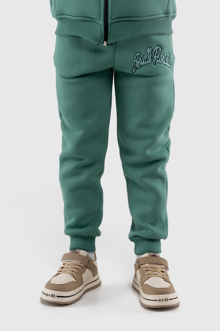 Фото Спортивний костюм для хлопчика (світшот, штани) Ecrin 2026 134 см Зелений (2000990223012W)