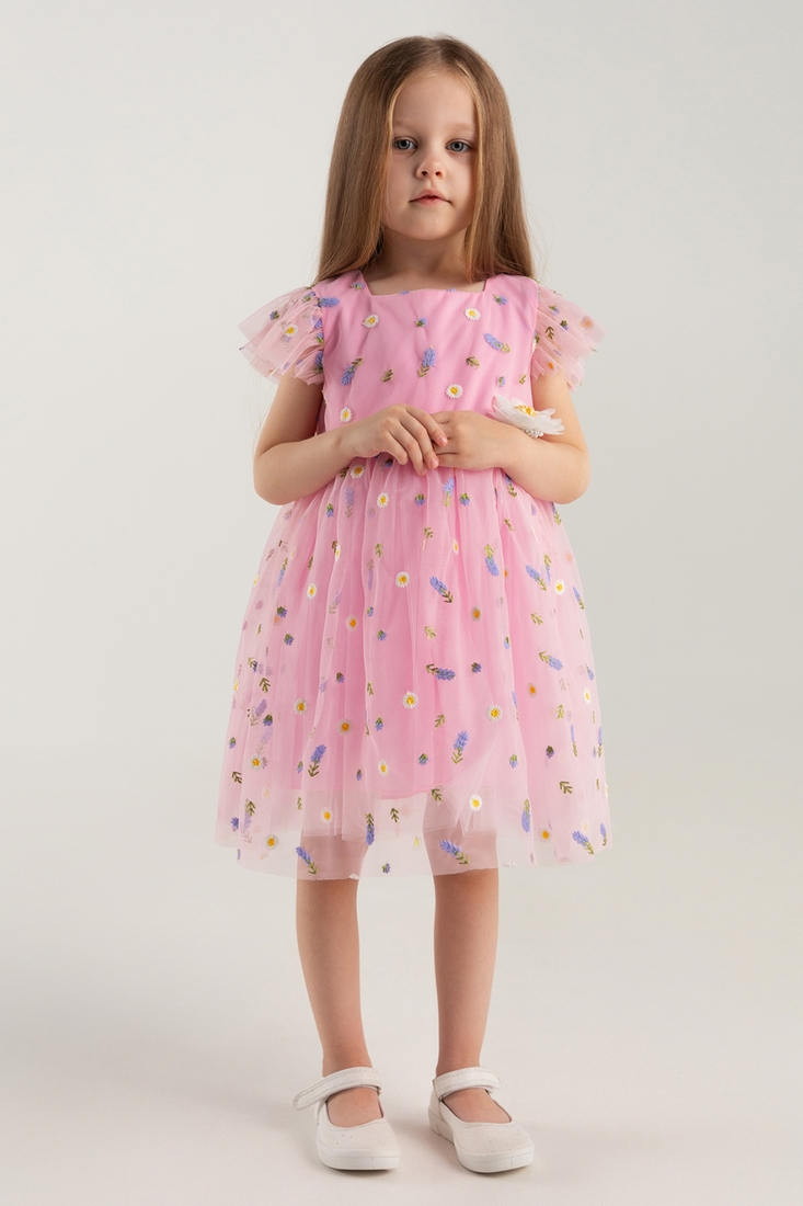 Фото Платье бальное с узором для девочки Wecan 24341 110 см Розовый (2000990342959A)
