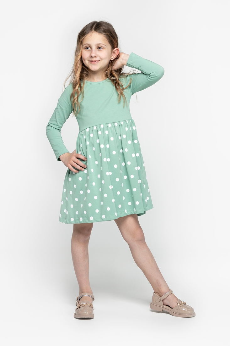 Фото Платье с узором для девочки Toontoy 22259 98 см Зеленый (2000989638810D)