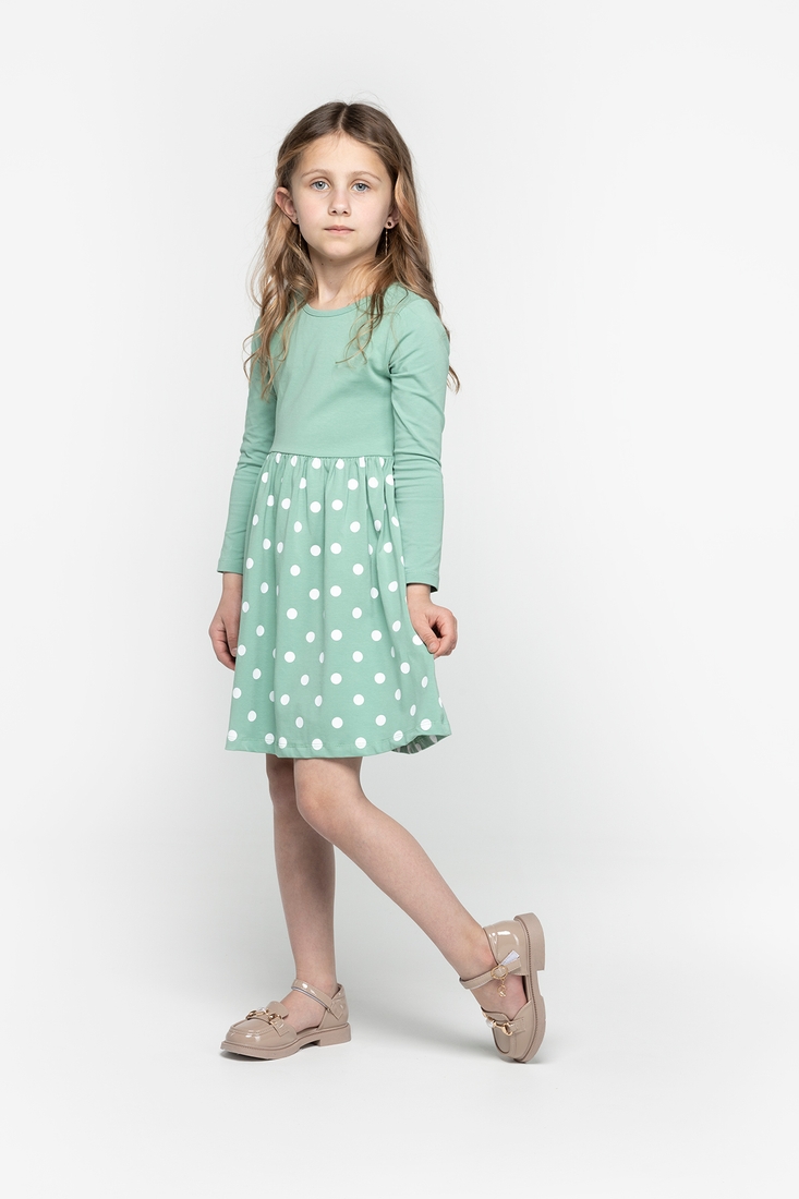 Фото Платье с узором для девочки Toontoy 22259 116 см Зеленый (2000989638841D)