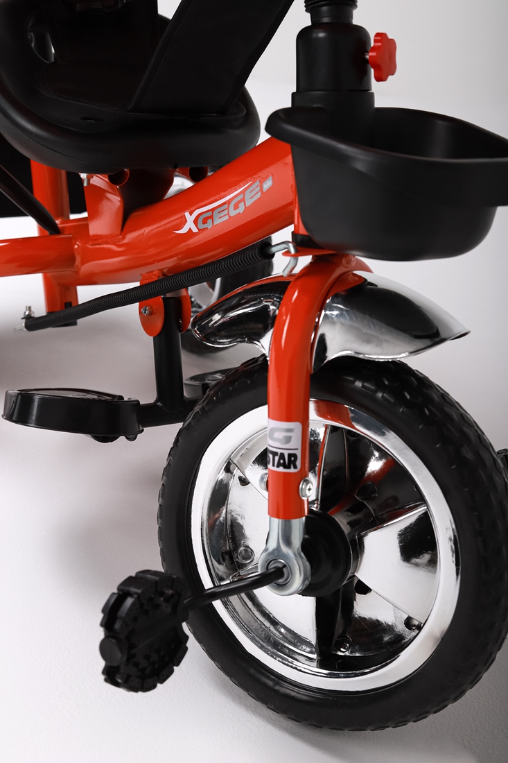 Фото Велосипед 3-х колесный с капором, родительская ручка CBI6161 Оранжевый (2000989529279)
