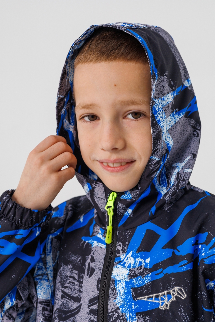 Фото Вітровка для хлопчика 21 122 см Чорно-синій (2000990369666D)