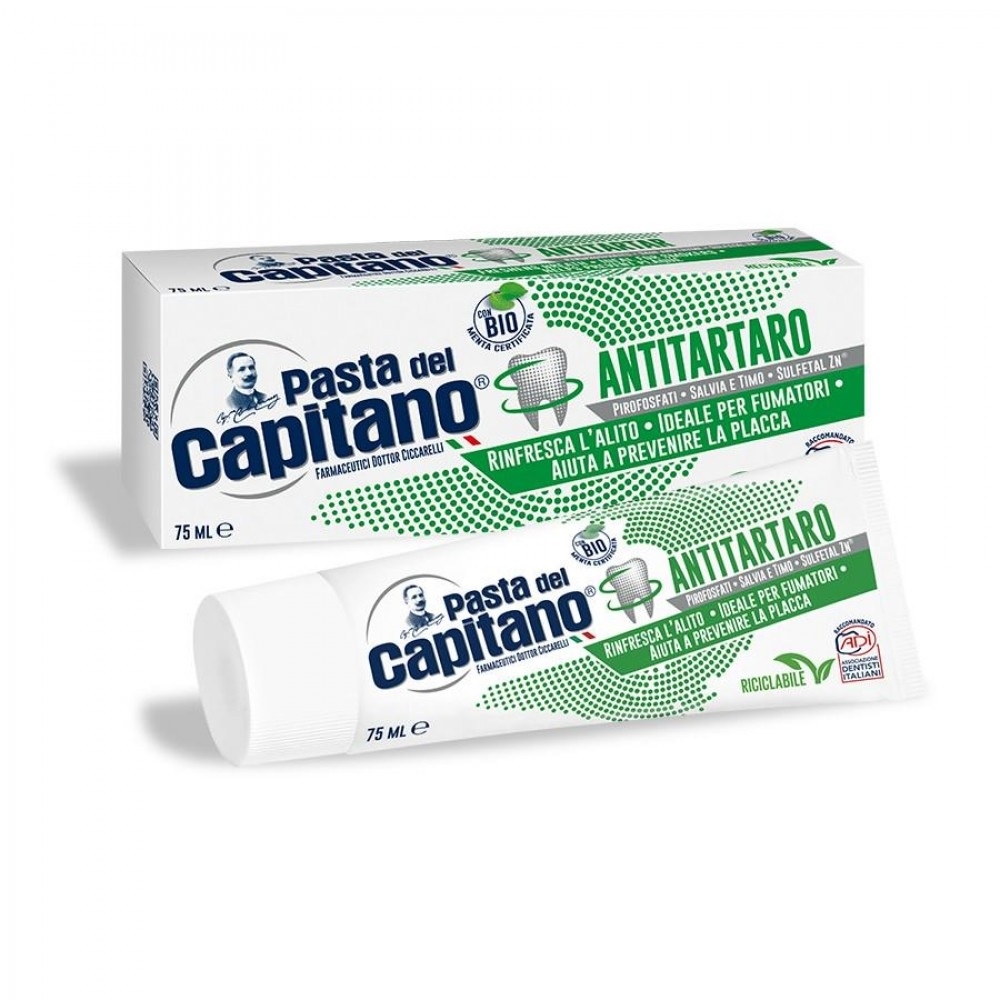 Фото Pasta Del Capitano зубная паста Antitartaro 75 мл (8002140039119A)