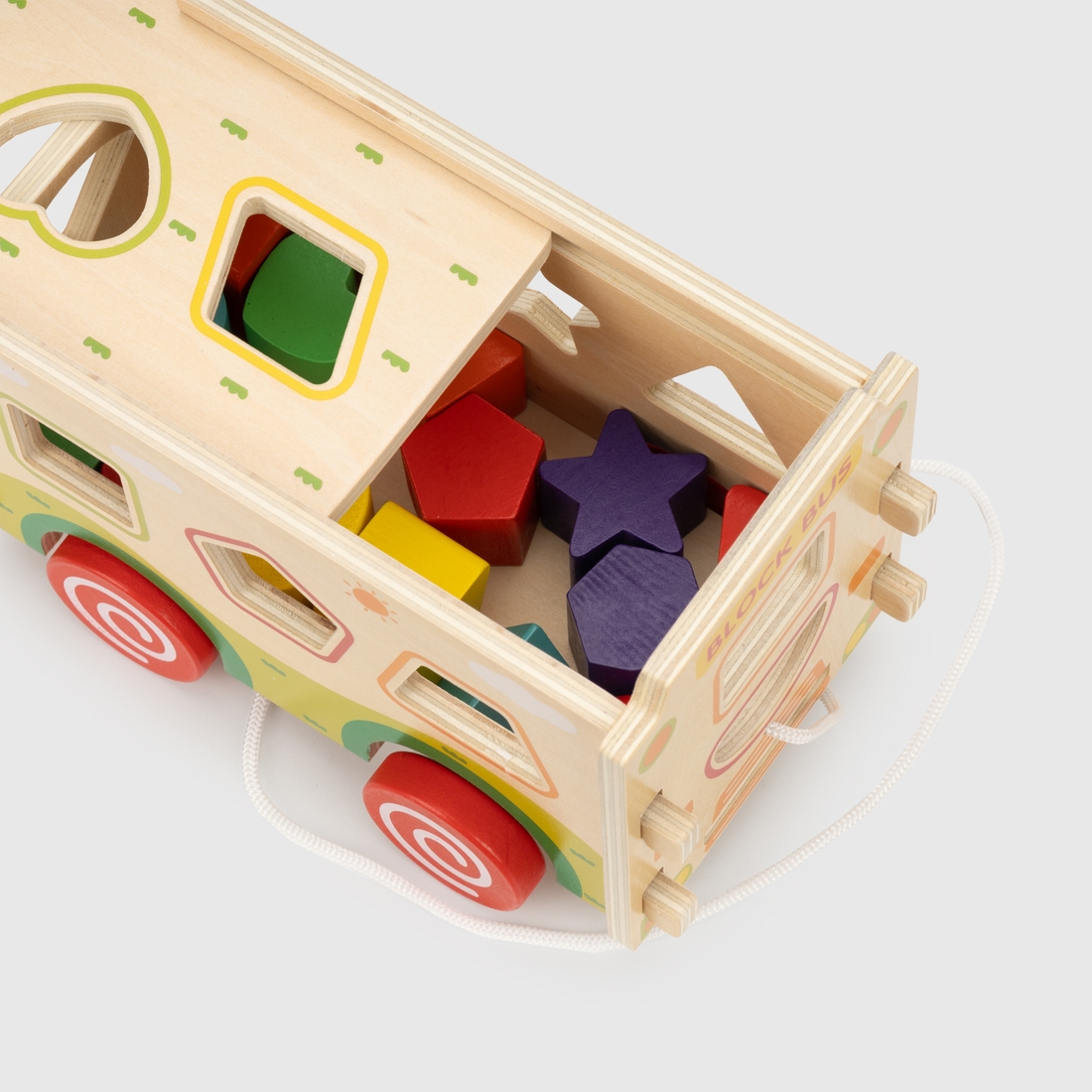Фото Іграшка дерев'яна "Машинка-сортер" MWZ-5079 Різнокольоровий (2002014992720)